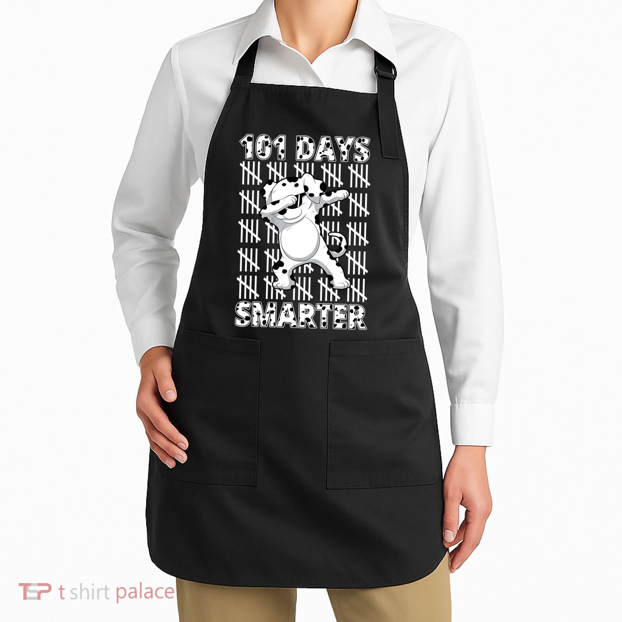 101 Days Smarter Dabbing Dalmatian Dog Apron