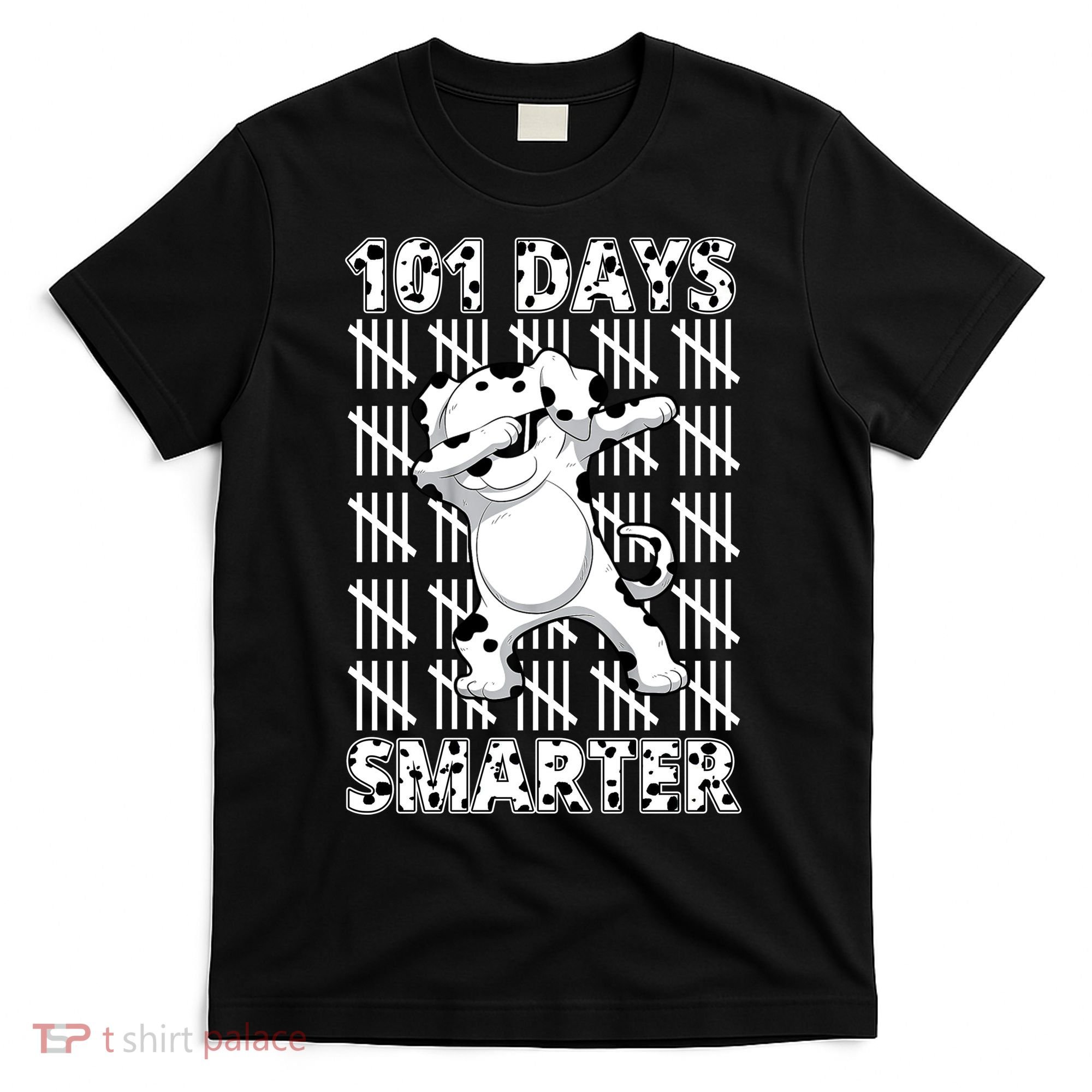 101 Days Smarter Dabbing Dalmatian Dog T-Shirt