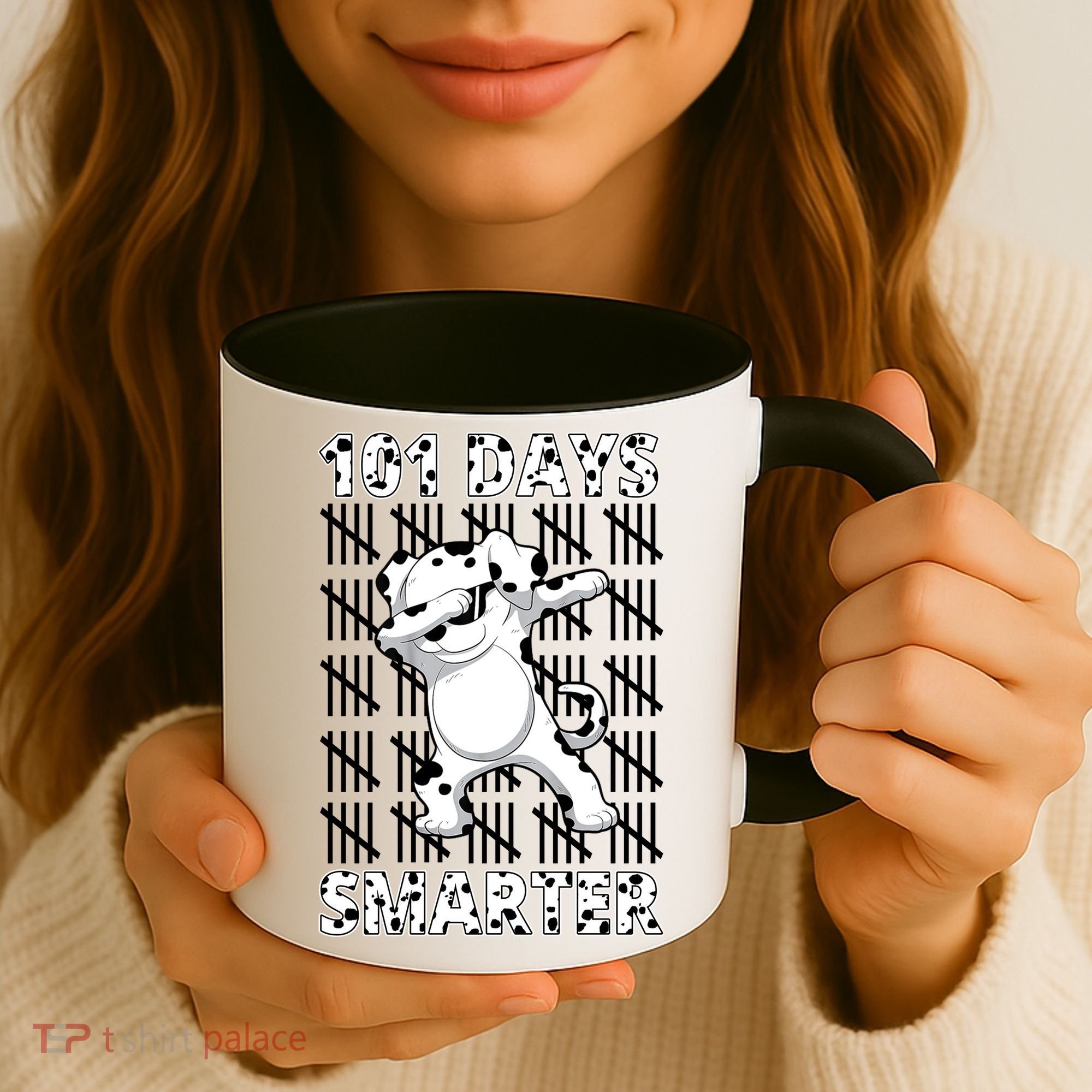 101 Days Smarter Dabbing Dalmatian Dog Coffee Mug