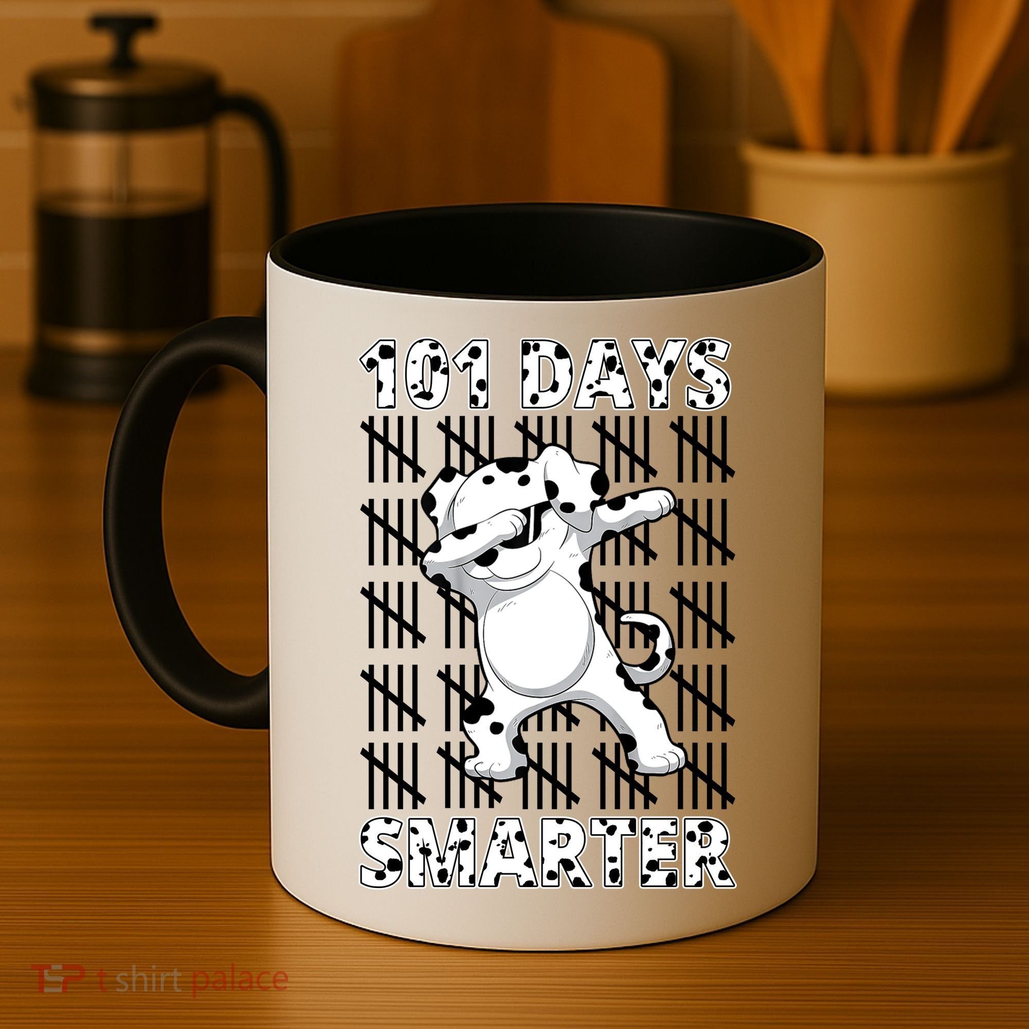 101 Days Smarter Dabbing Dalmatian Dog Coffee Mug