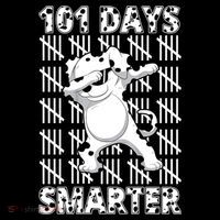 101 Days Smarter Dabbing Dalmatian Dog Women's Hoodie thumb 2