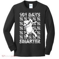 101 Days Smarter Dabbing Dalmatian Dog Kids Long Sleeve Shirt thumb 0