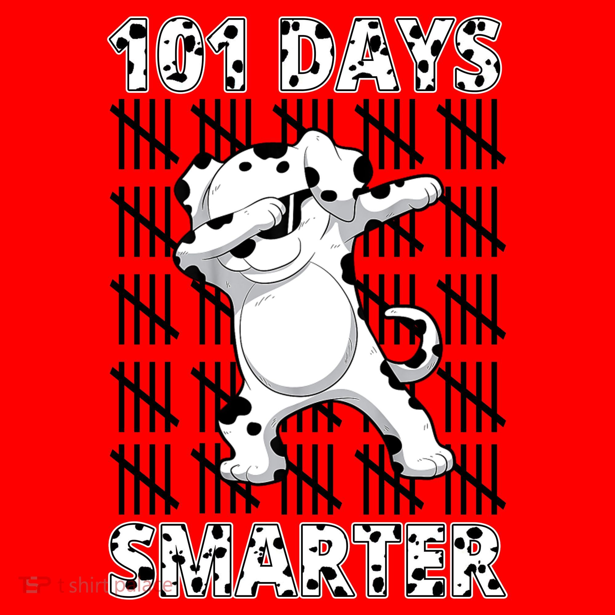 101 Days Smarter Dabbing Dalmatian Dog Santa Hat