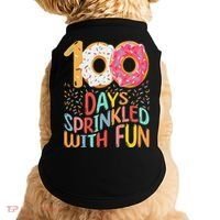 100 Days Sprinkled With Fun Cupcake 100th Day Of School Doggie Tank thumb 0