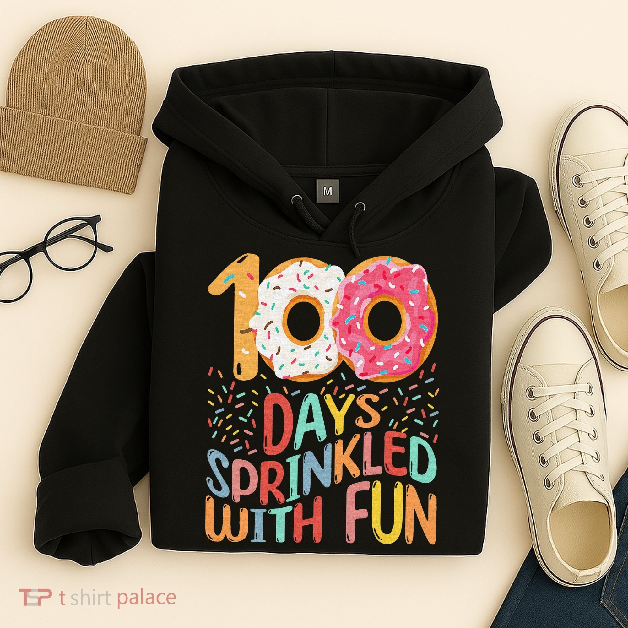 100 Days Sprinkled With Fun Cupcake 100th Day Of School Hoodie