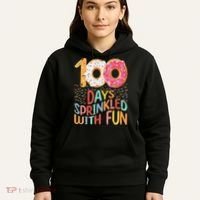 100 Days Sprinkled With Fun Cupcake 100th Day Of School Hoodie thumb 5