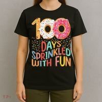100 Days Sprinkled With Fun Cupcake 100th Day Of School T-Shirt thumb 4