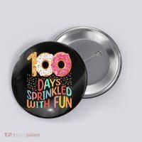 100 Days Sprinkled With Fun Cupcake 100th Day Of School Button thumb 0