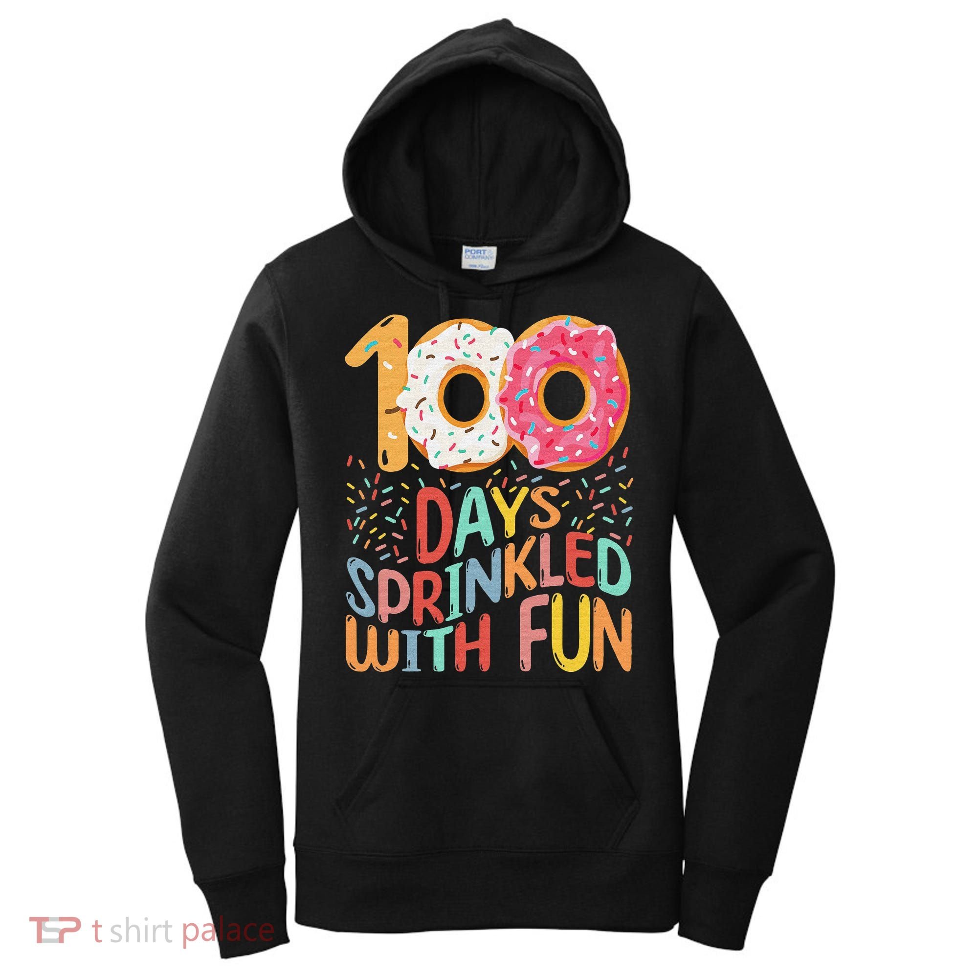 100 Days Sprinkled With Fun Cupcake 100th Day Of School Women's Hoodie