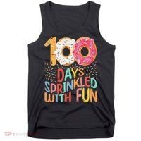100 Days Sprinkled With Fun Cupcake 100th Day Of School Tank Top thumb 0