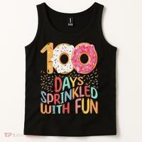 100 Days Sprinkled With Fun Cupcake 100th Day Of School Tank Top thumb 2