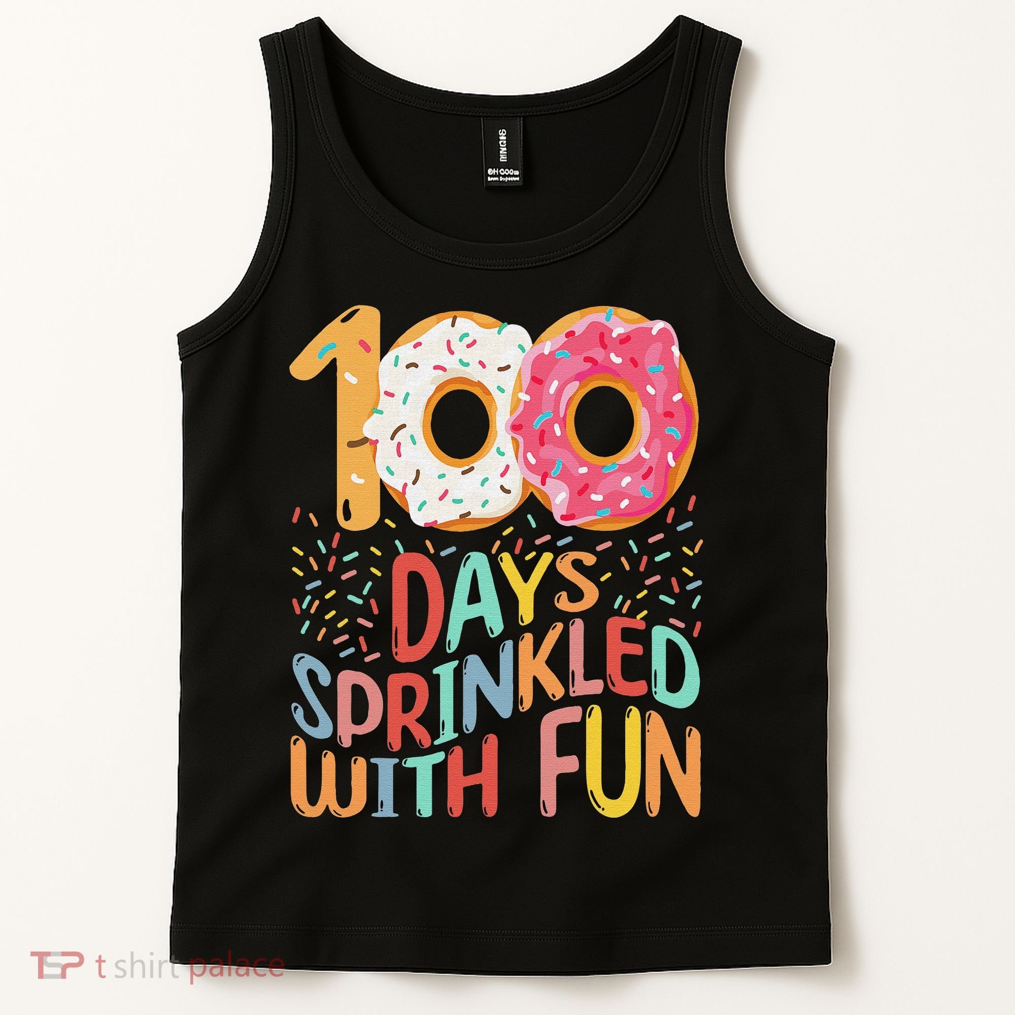 100 Days Sprinkled With Fun Cupcake 100th Day Of School Tank Top