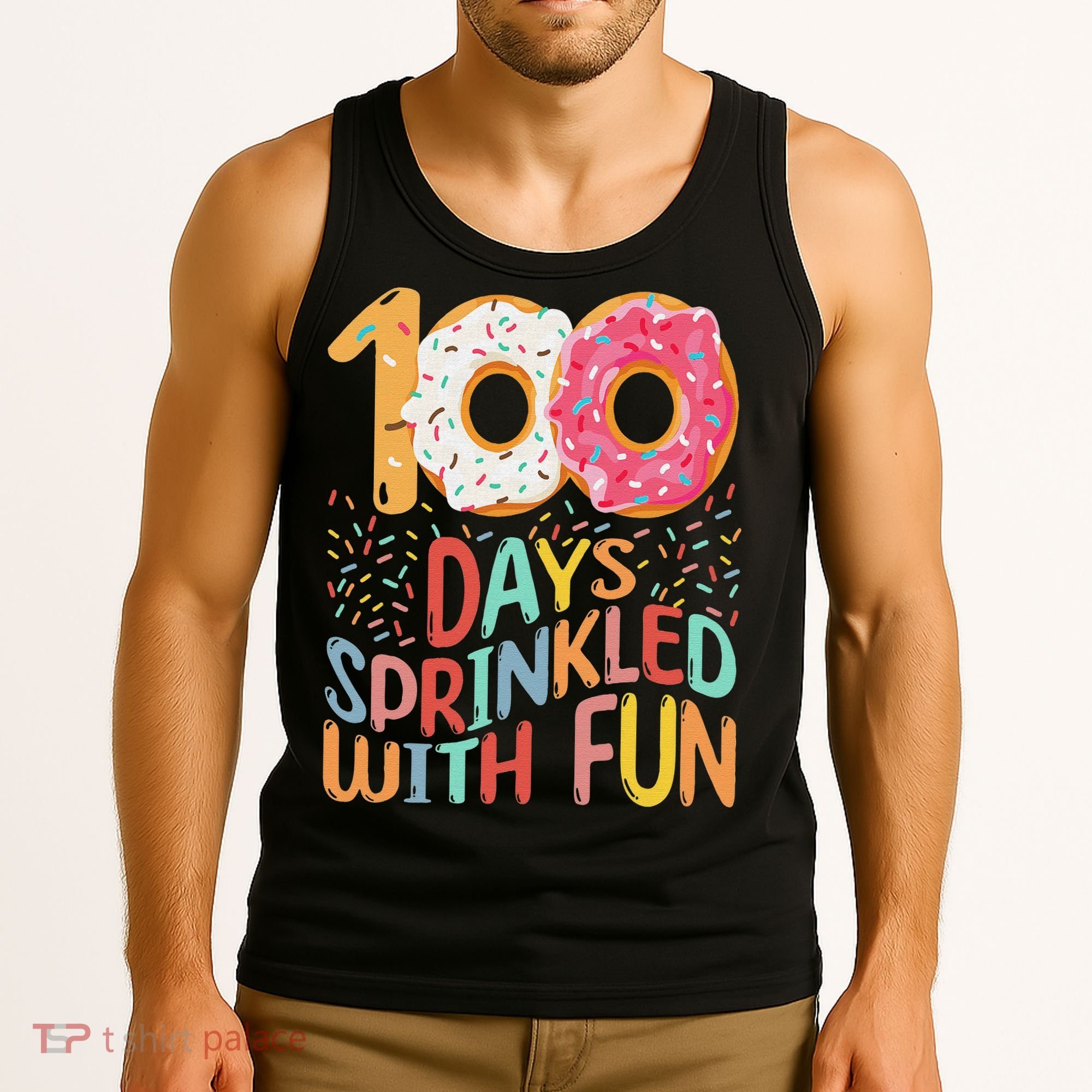 100 Days Sprinkled With Fun Cupcake 100th Day Of School Tank Top