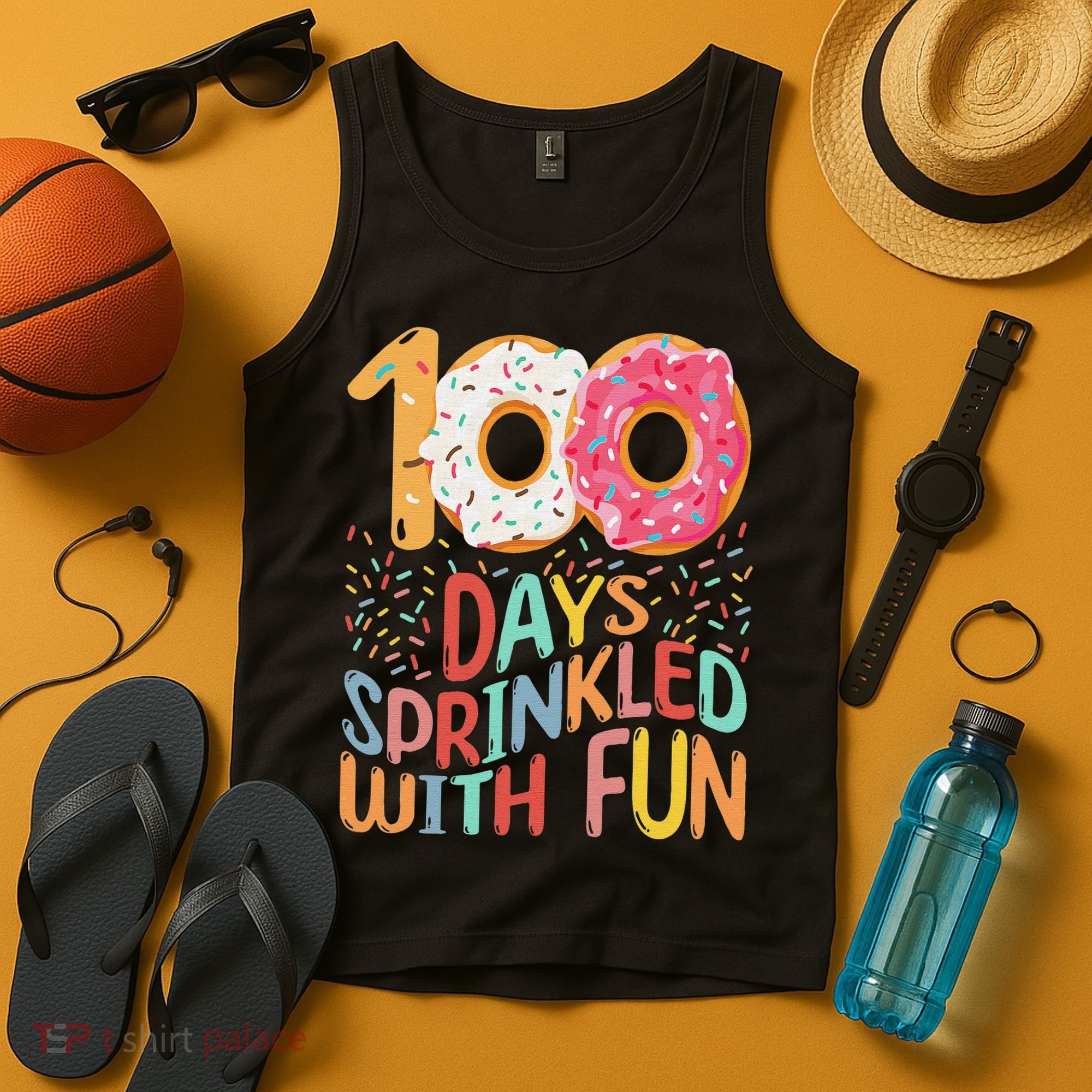100 Days Sprinkled With Fun Cupcake 100th Day Of School Tank Top