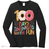 100 Days Sprinkled With Fun Cupcake 100th Day Of School Women's Long Sleeve Shirt thumb 0
