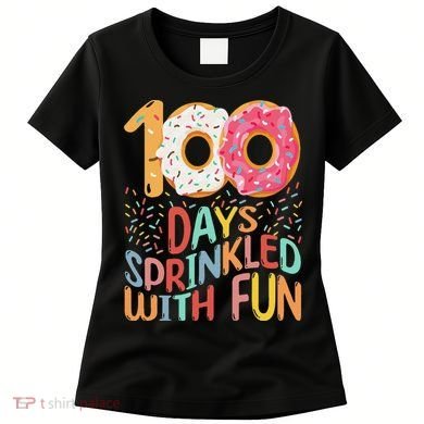 100 Days Sprinkled With Fun Cupcake 100th Day Of School Women's T-Shirt
