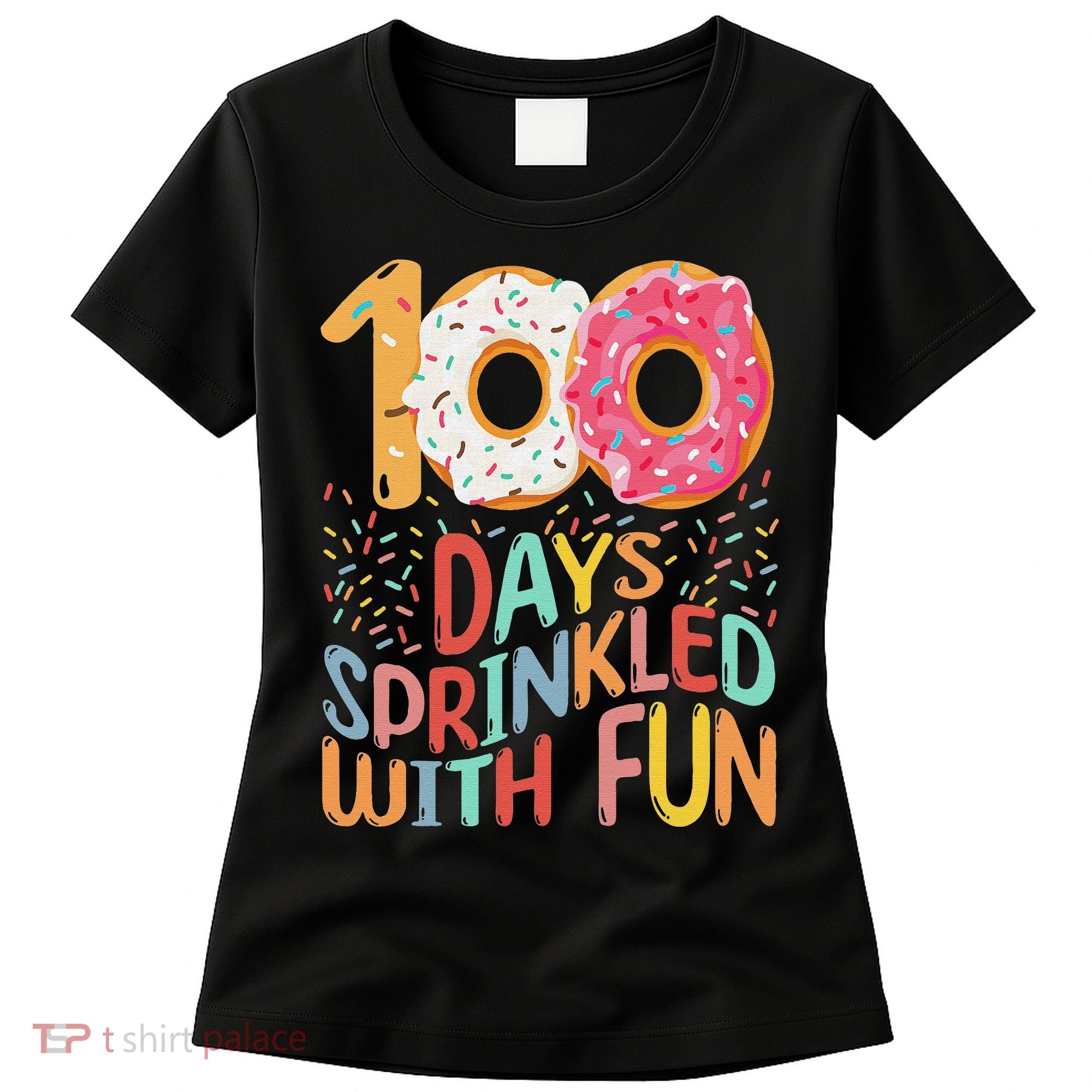100 Days Sprinkled With Fun Cupcake 100th Day Of School Women's T-Shirt