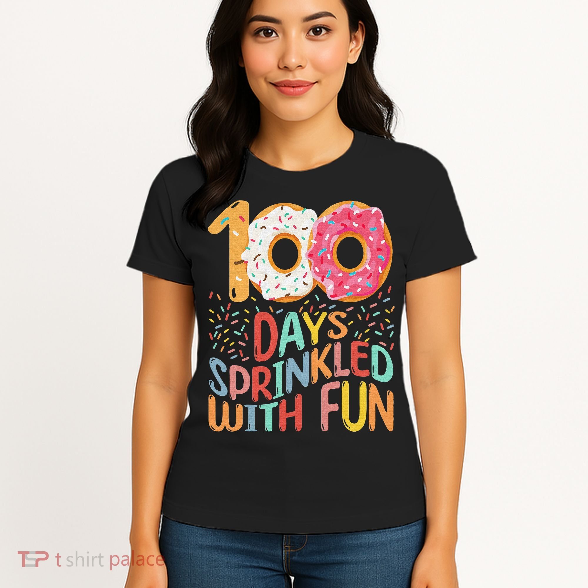 100 Days Sprinkled With Fun Cupcake 100th Day Of School Women's T-Shirt