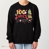 100 Days Sharper 100 Days Celebration For Teacher 100 Days Of School Women's Sweatshirt thumb 0