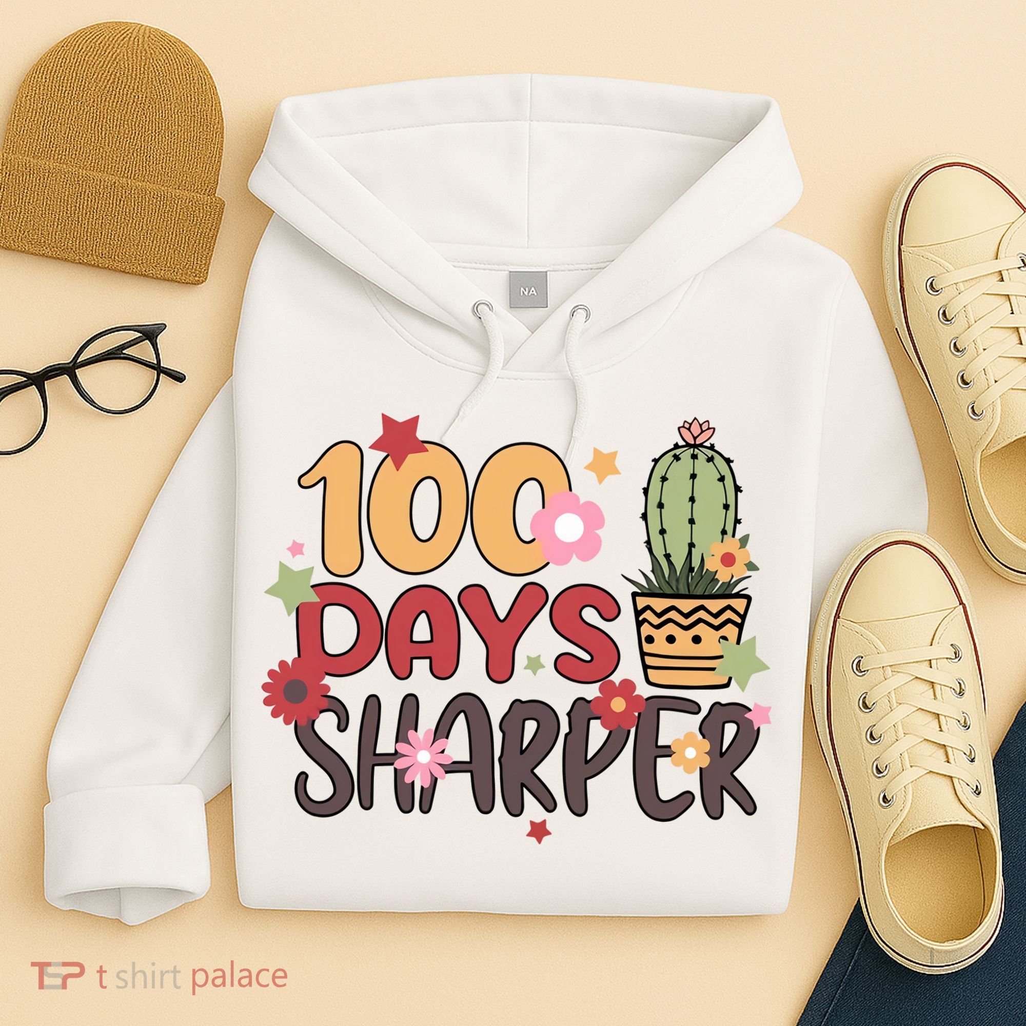 100 Days Sharper 100 Days Celebration For Teacher 100 Days Of School Hoodie