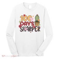 100 Days Sharper 100 Days Celebration For Teacher 100 Days Of School Long Sleeve Shirt thumb 0