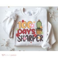100 Days Sharper 100 Days Celebration For Teacher 100 Days Of School Sweatshirt thumb 2