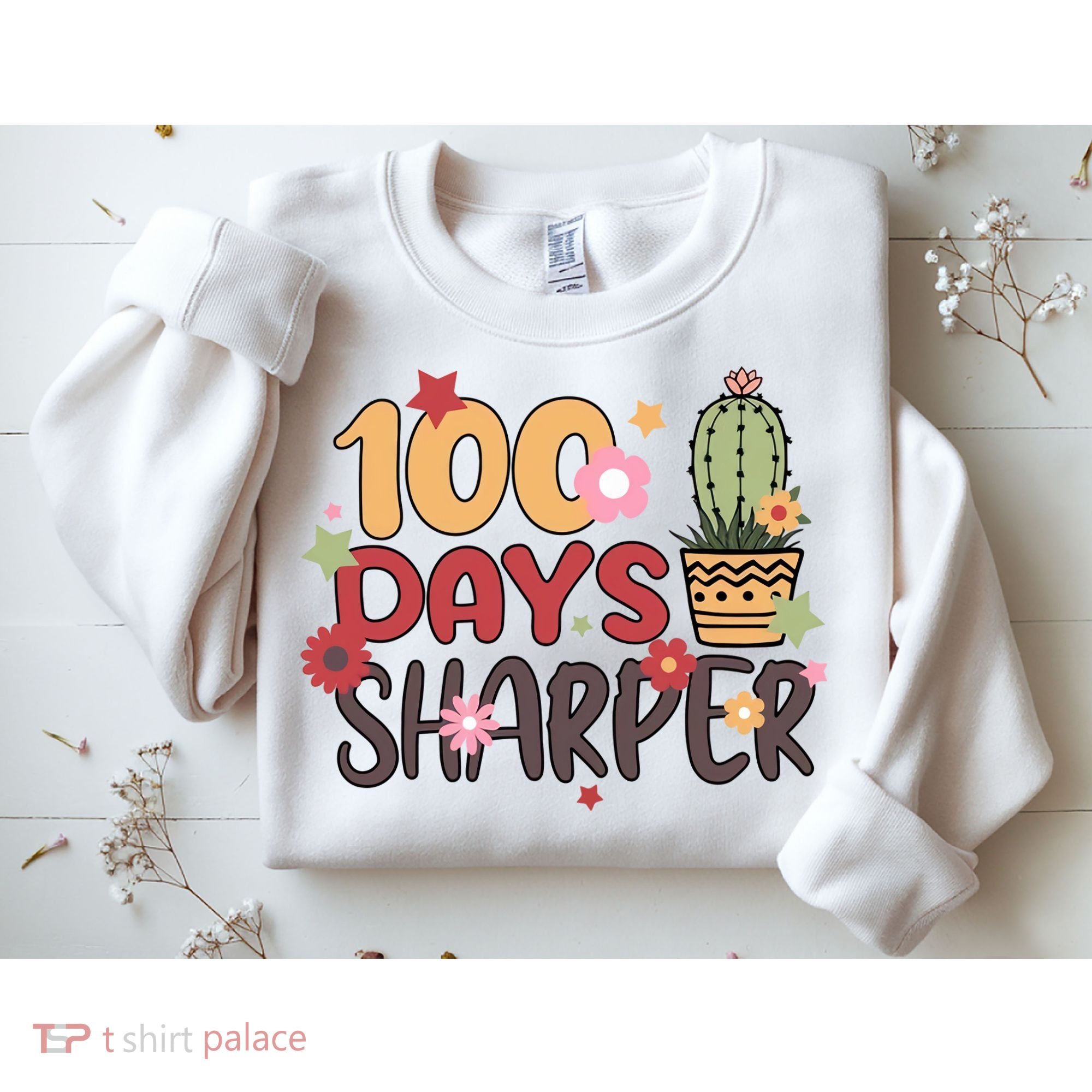 100 Days Sharper 100 Days Celebration For Teacher 100 Days Of School Sweatshirt