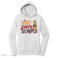100 Days Sharper 100 Days Celebration For Teacher 100 Days Of School Women's Hoodie thumb 0