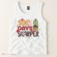 100 Days Sharper 100 Days Celebration For Teacher 100 Days Of School Tank Top thumb 2