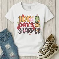 100 Days Sharper 100 Days Celebration For Teacher 100 Days Of School Women's T-Shirt thumb 3