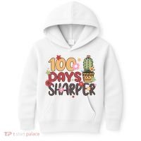 100 Days Sharper 100 Days Celebration For Teacher 100 Days Of School Kids Hoodie thumb 0