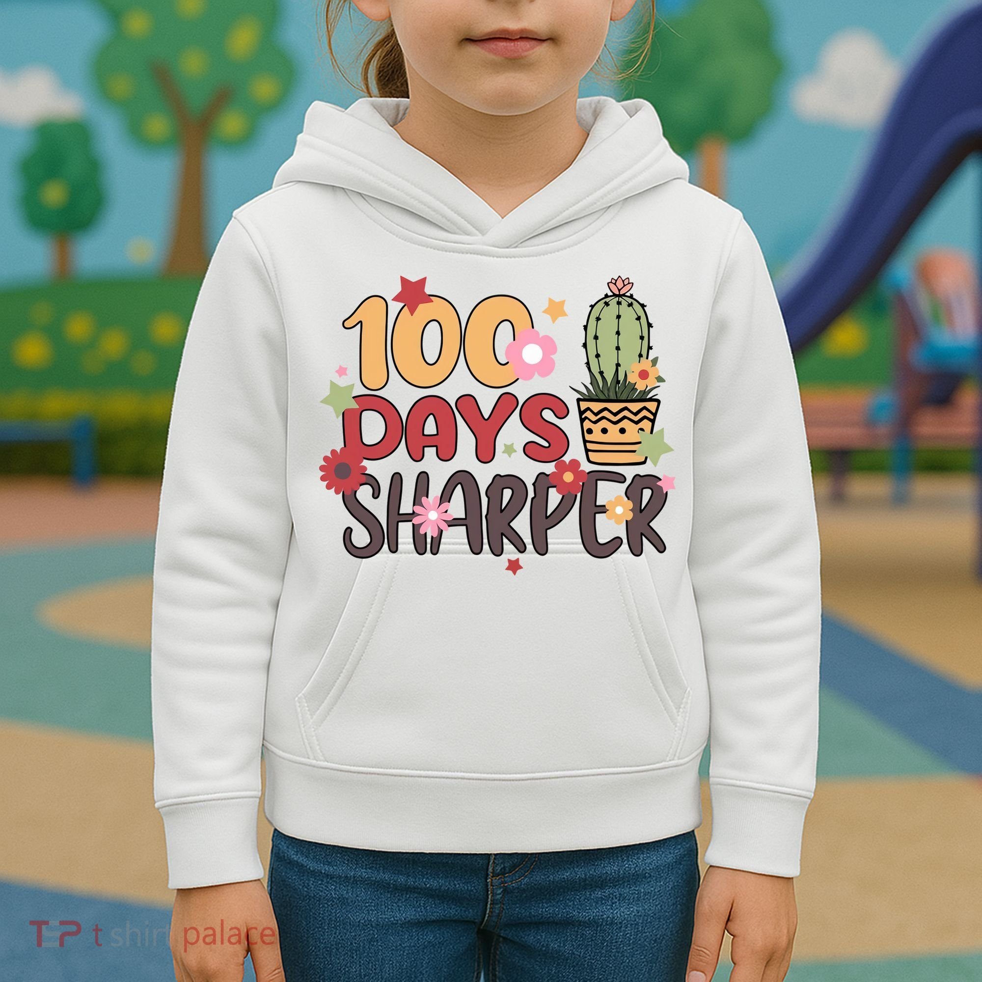 100 Days Sharper 100 Days Celebration For Teacher 100 Days Of School Kids Hoodie