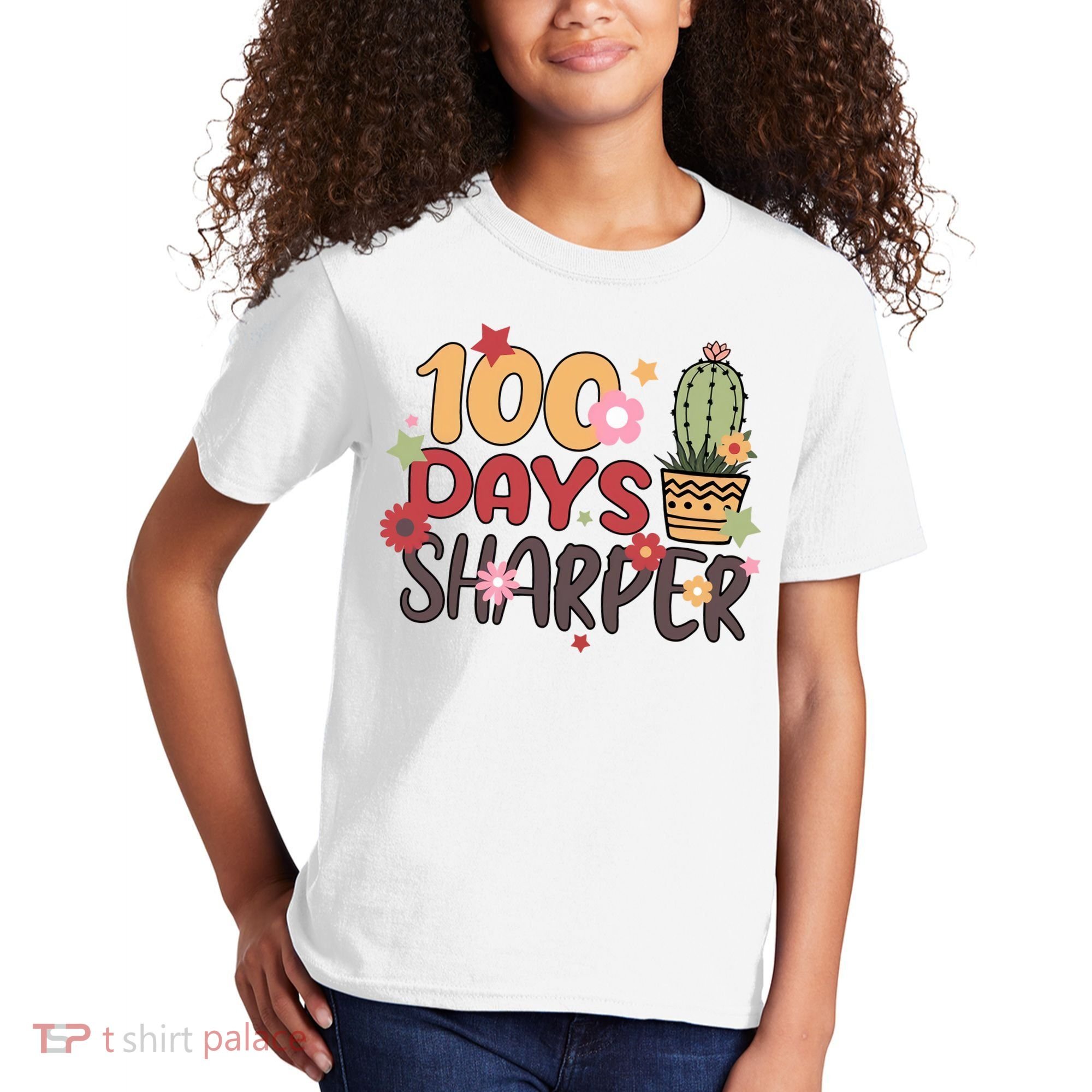 100 Days Sharper 100 Days Celebration For Teacher 100 Days Of School Kids T-Shirt
