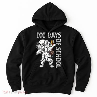 101 Days School Dabbing Dalmatian Dog Teachers Hoodie