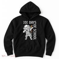 101 Days School Dabbing Dalmatian Dog Teachers Hoodie thumb 0
