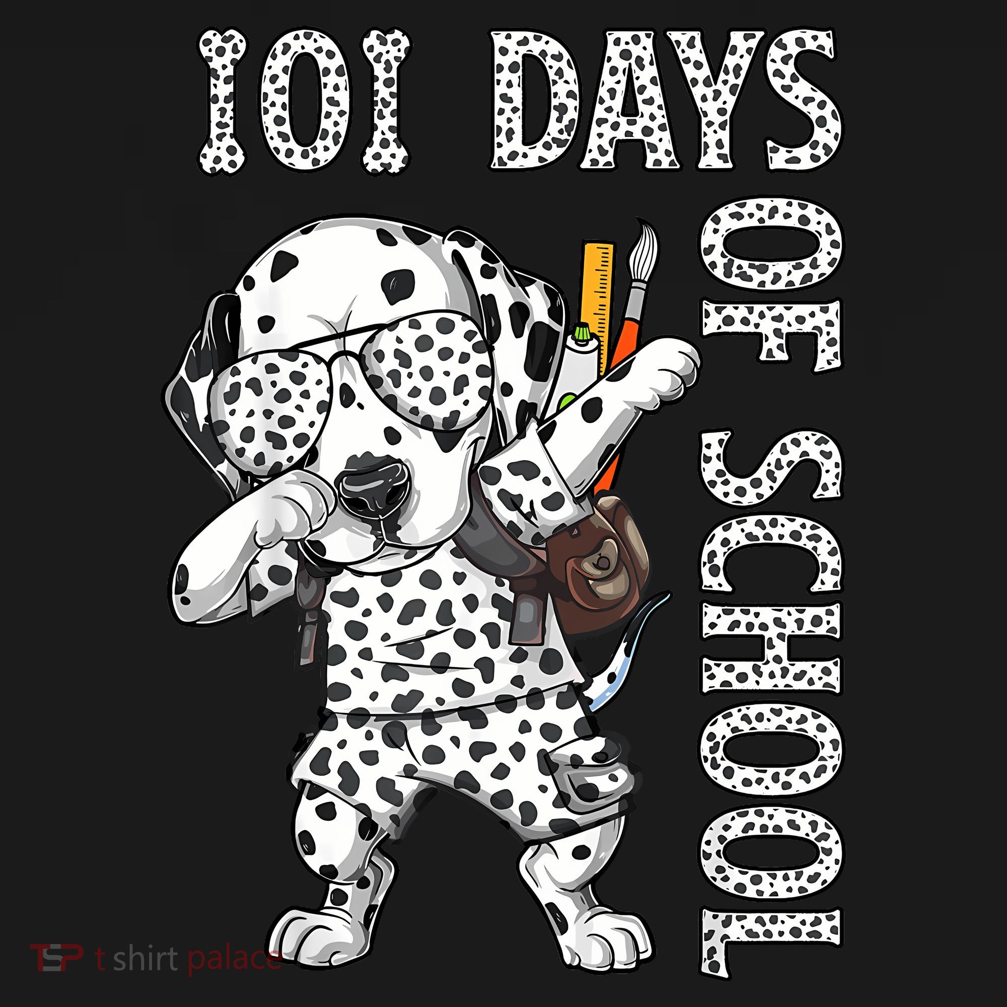 101 Days School Dabbing Dalmatian Dog Teachers Women's Tank Top