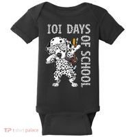 101 Days School Dabbing Dalmatian Dog Teachers Baby Bodysuit thumb 0