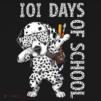 101 Days School Dabbing Dalmatian Dog Teachers Baby Bodysuit thumb 2