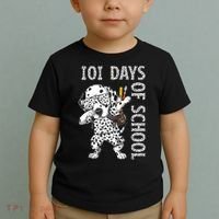 101 Days School Dabbing Dalmatian Dog Teachers Toddler T-Shirt thumb 2