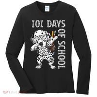 101 Days School Dabbing Dalmatian Dog Teachers Women's Long Sleeve Shirt thumb 0