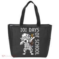 101 Days School Dabbing Dalmatian Dog Teachers Tote Bag thumb 0