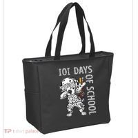 101 Days School Dabbing Dalmatian Dog Teachers Tote Bag thumb 2