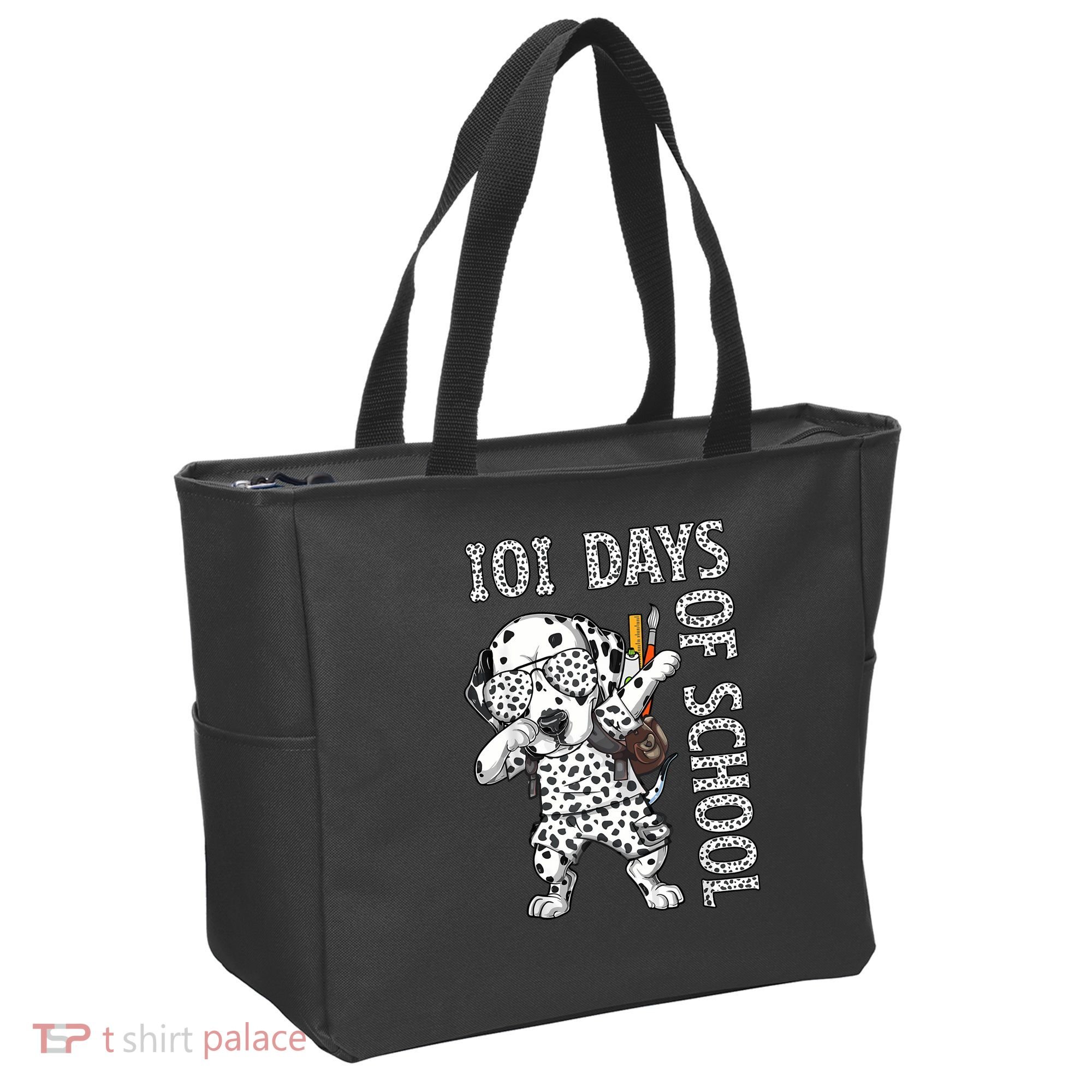 101 Days School Dabbing Dalmatian Dog Teachers Tote Bag