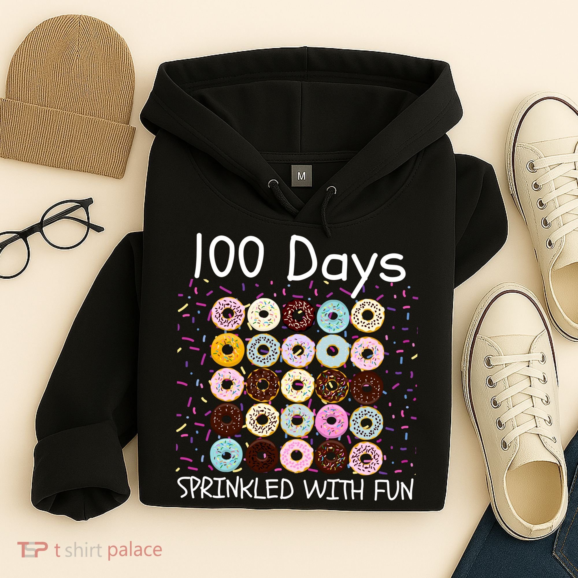 100 Days Sprinkled With Fun, 100th Day Of School, 100 Days Hoodie