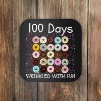 100 Days Sprinkled With Fun, 100th Day Of School, 100 Days Coaster thumb 0