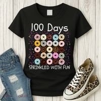 100 Days Sprinkled With Fun, 100th Day Of School, 100 Days Women's T-Shirt thumb 3