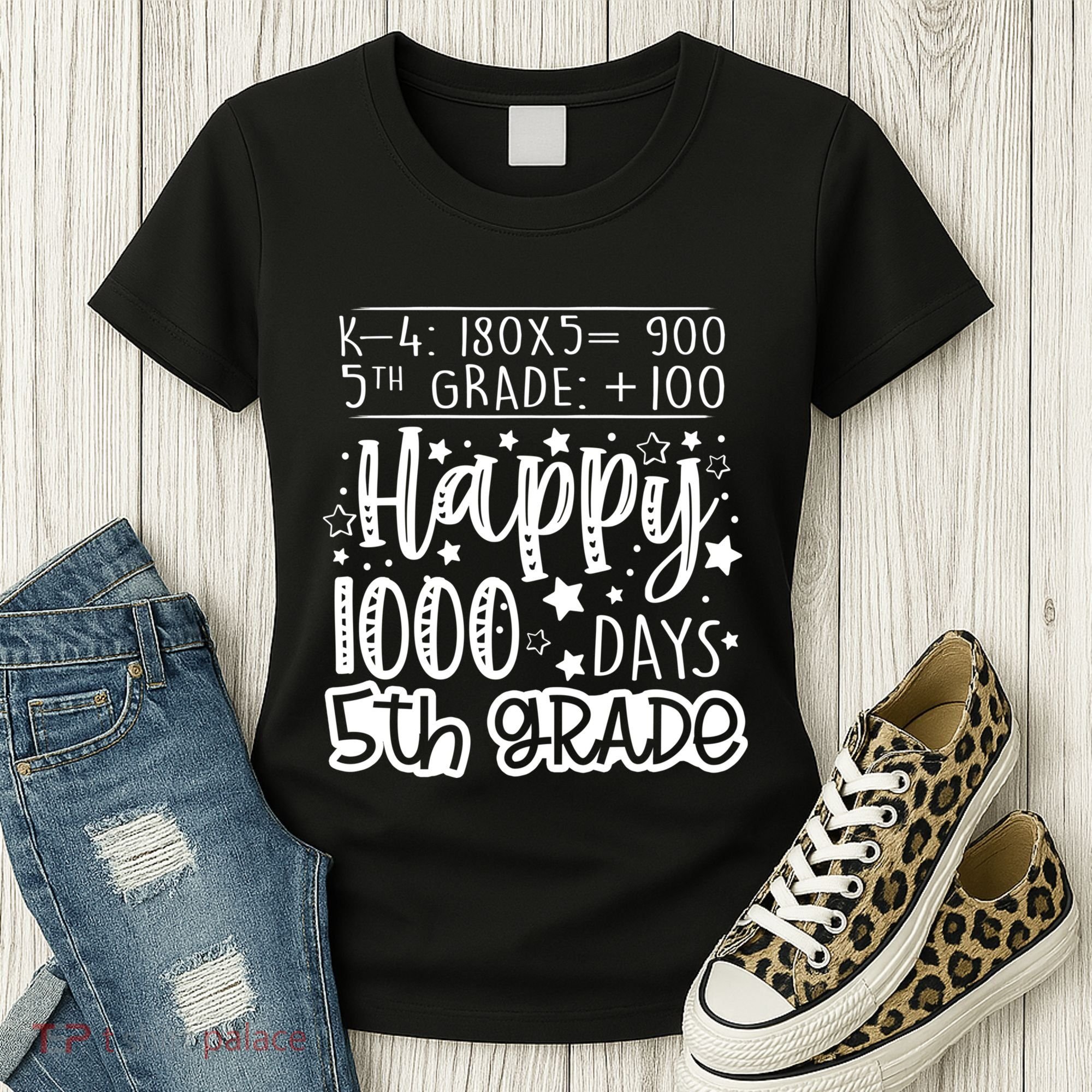 1000 Days Smarter Fifth Grade Teacher 100th Day Of School Women's T-Shirt