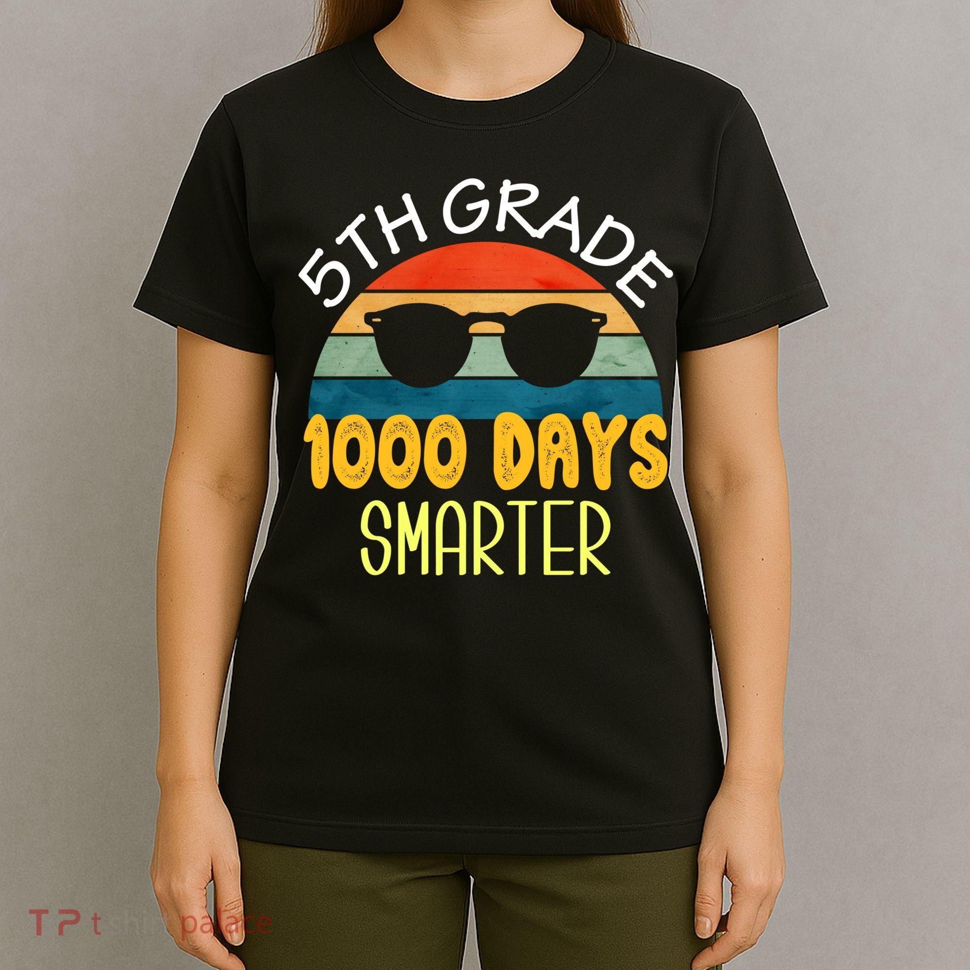 1000 Days Smarter Fifth 5th Grade Teacher Student Of School T-Shirt