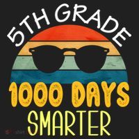 1000 Days Smarter Fifth 5th Grade Teacher Student Of School Beanie thumb 2