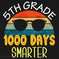 1000 Days Smarter Fifth 5th Grade Teacher Student Of School Women's Hoodie thumb 2